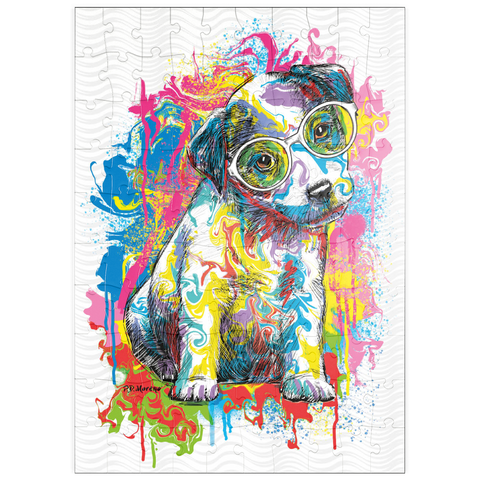 puzzleplate Jack Russell with Glasses 100 Puzzle
