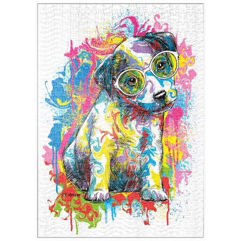 puzzleplate Jack Russell with Glasses 500 Puzzle