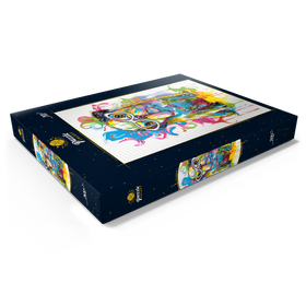 Alternative Darstellung des Puzzle-Motivs Bulldoggen-Spaß – Puzzleteile: 200
