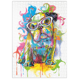 Darstellung des Puzzle-Motivs Bulldoggen-Spaß – Puzzleteile: 500