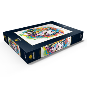 Darstellung des Puzzle Motivs Dalmatiner mit Rose - Puzzleteile: 500