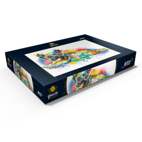 Alternative Darstellung des Puzzle-Motivs Faule Frenchie – Puzzleteile: 1000