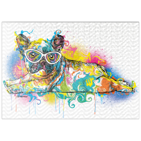 puzzleplate Lazy Frenchie 500 Puzzle