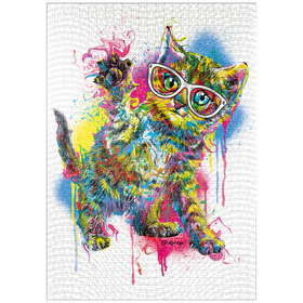 Darstellung des Puzzle Motivs Kitty sagt Hallo - Puzzleteile: 1000