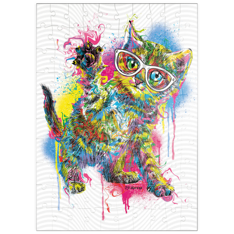 puzzleplate Kitty Saying Hello 100 Puzzle