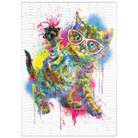 Darstellung des Puzzle Motivs Kitty sagt Hallo - Puzzleteile: 100