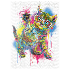 Darstellung des Puzzle Motivs Kitty sagt Hallo - Puzzleteile: 200