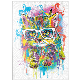 Darstellung des Puzzle Motivs Kätzchen Weiche Augen - Puzzleteile: 200