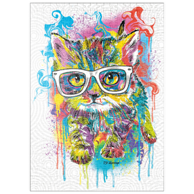 Darstellung des Puzzle Motivs Kätzchen Weiche Augen - Puzzleteile: 500