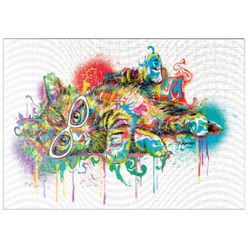 Darstellung des Puzzle Motivs Faule Katze - Puzzleteile: 500