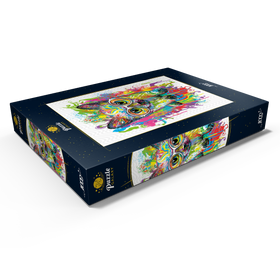 Alternative Darstellung des Puzzle-Motivs Kätzchen mit Brille – Puzzleteile: 1000