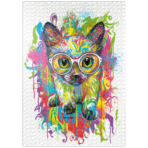 puzzleplate Kitten with Glasses 1000 Puzzle