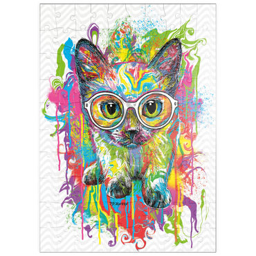 puzzleplate Kitten with Glasses 100 Puzzle