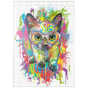 puzzleplate Kitten with Glasses 200 Puzzle