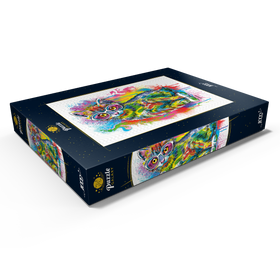 Darstellung des Puzzle Motivs Lustiges Kätzchen - Puzzleteile: 1000