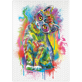 Darstellung des Puzzle Motivs Lustiges Kätzchen - Puzzleteile: 1000