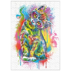 Darstellung des Puzzle Motivs Lustiges Kätzchen - Puzzleteile: 100