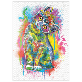 Darstellung des Puzzle Motivs Lustiges Kätzchen - Puzzleteile: 200