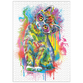 Darstellung des Puzzle Motivs Lustiges Kätzchen - Puzzleteile: 500