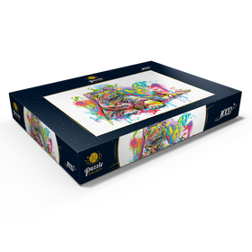 Alternative Darstellung des Puzzle-Motivs Kätzchen schaut weg – Puzzleteile: 1000
