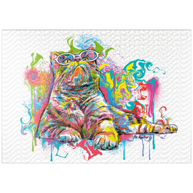 Darstellung des Puzzle Motivs Kätzchen schaut weg - Puzzleteile: 1000