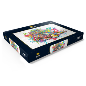 Darstellung des Puzzle Motivs Kätzchen schaut weg - Puzzleteile: 200