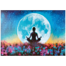 Darstellung des Puzzle-Motivs Yoga-Mond – Puzzleteile: 1000