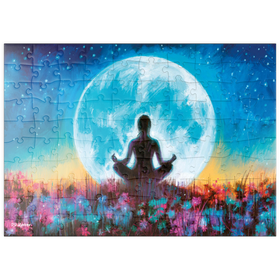 Darstellung des Puzzle Motivs Yoga-Mond - Puzzleteile: 100