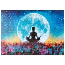 Darstellung des Puzzle-Motivs Yoga-Mond – Puzzleteile: 500