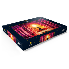 Alternative Darstellung des Puzzle-Motivs Yoga-Sonnenaufgang – Puzzleteile: 200