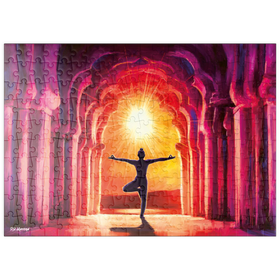 Darstellung des Puzzle-Motivs Yoga-Sonnenaufgang – Puzzleteile: 200