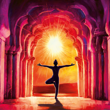 Yoga Sunrise 200 Puzzle 3D Modell