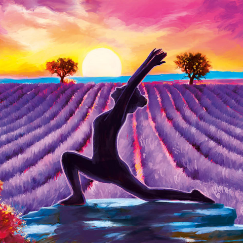 Yoga by the Flowers 100 Puzzle 3D Modell