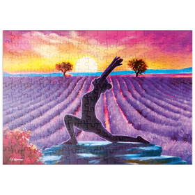 Darstellung des Puzzle-Motivs Yoga bei den Blumen – Puzzleteile: 200