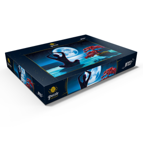 Darstellung des Puzzle Motivs Yoga mit dem Ozean - Puzzleteile: 1000