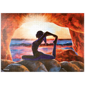 Darstellung des Puzzle-Motivs Yoga on the Rocks – Puzzleteile: 1000