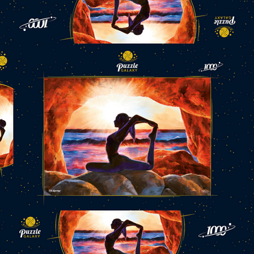 Yoga on the Rocks 1000 Puzzle Schachtel 3D Modell