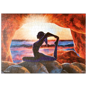 Darstellung des Puzzle-Motivs Yoga on the Rocks – Puzzleteile: 500