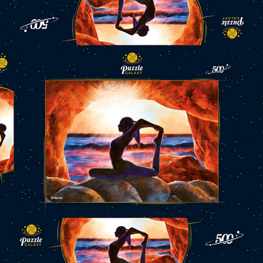 Yoga on the Rocks 500 Puzzle Schachtel 3D Modell