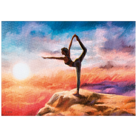 Darstellung des Puzzle-Motivs Berg-Yoga – Puzzleteile: 1000