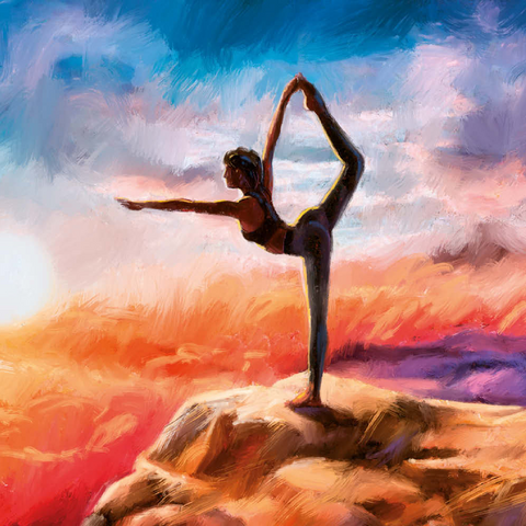 Mountain Yoga 100 Puzzle 3D Modell