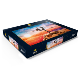 Alternative Darstellung des Puzzle-Motivs Berg-Yoga – Puzzleteile: 200