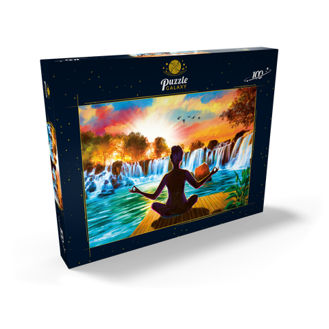 Waterfall Yoga 100 Puzzle Schachtel Ansicht2