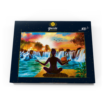 Waterfall Yoga 100 Puzzle Schachtel Ansicht3