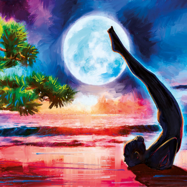 Yoga on the Beach 1000 Puzzle 3D Modell