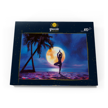 Yoga with Palm Trees 100 Puzzle Schachtel Ansicht3