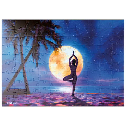 puzzleplate Yoga with Palm Trees 100 Puzzle