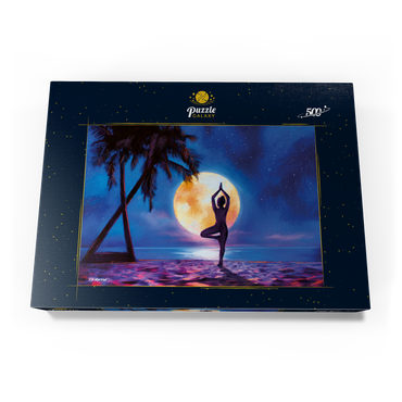 Yoga with Palm Trees 500 Puzzle Schachtel Ansicht3