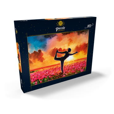 Yoga in a Flower  Bed 100 Puzzle Schachtel Ansicht2