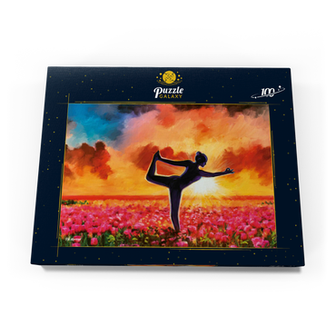 Yoga in a Flower  Bed 100 Puzzle Schachtel Ansicht3